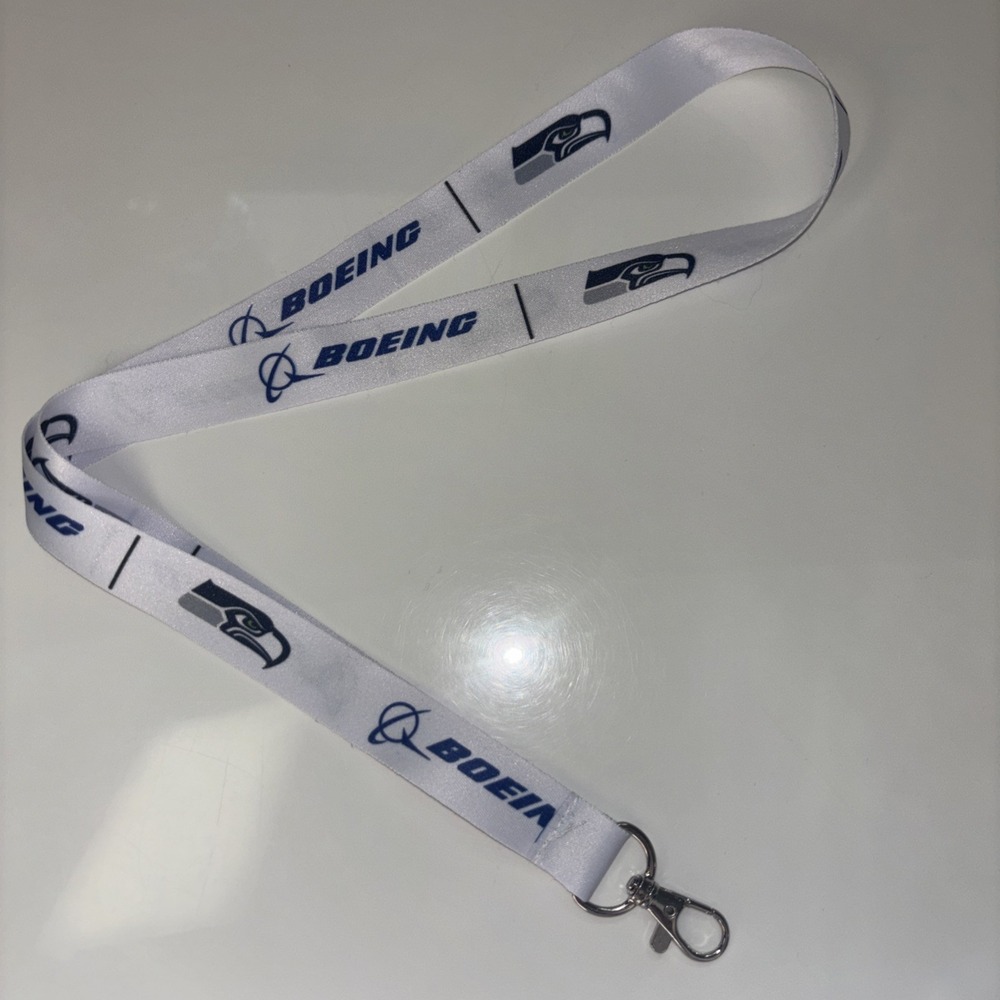 Boeing Aircraft Official Lanyard Neck Strap ID Badge Holder USA Seattle Seahawks